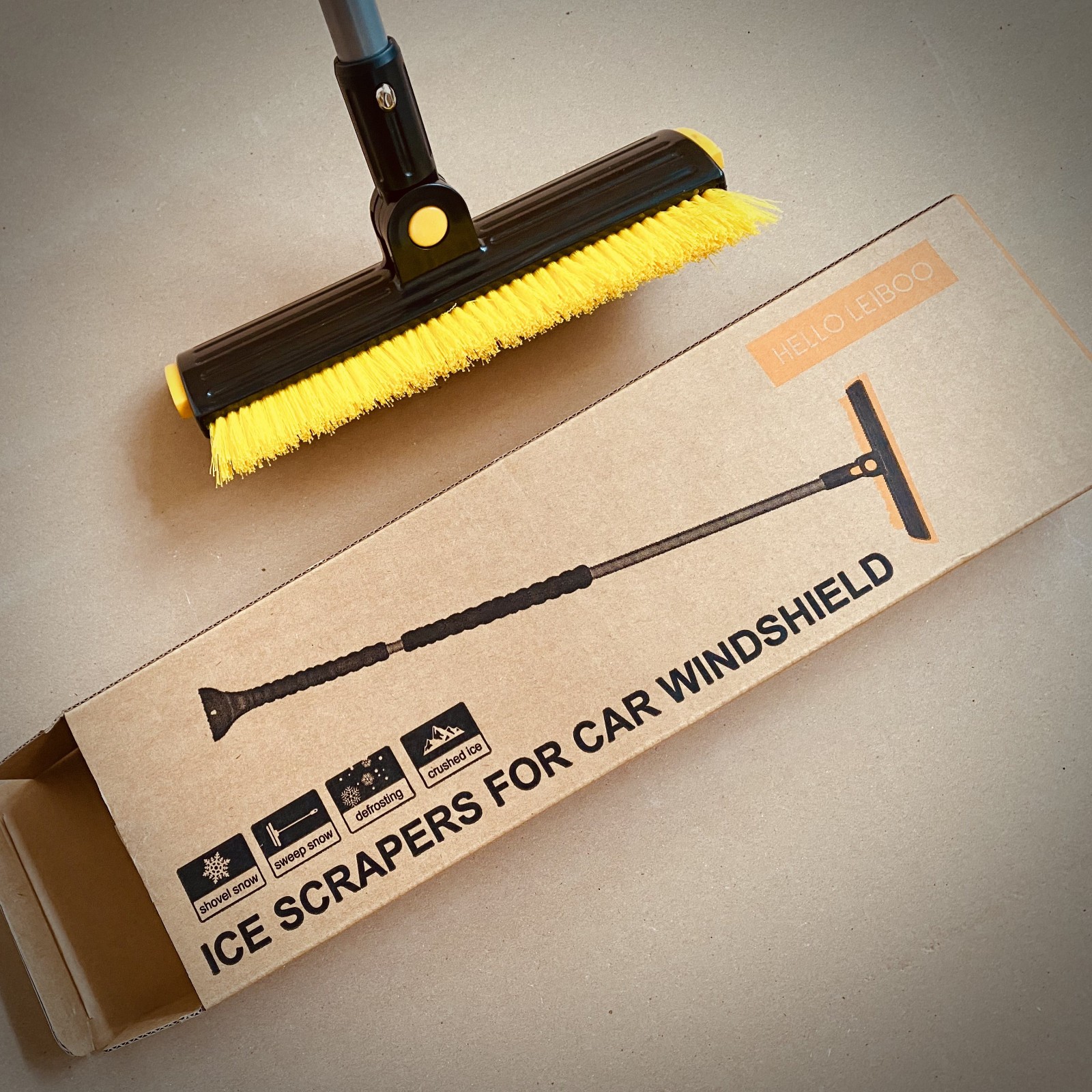 55.7" Ice Scraper for Car/Truck, Foam Handle, Snow Brush & Squeegee — Like New ￼