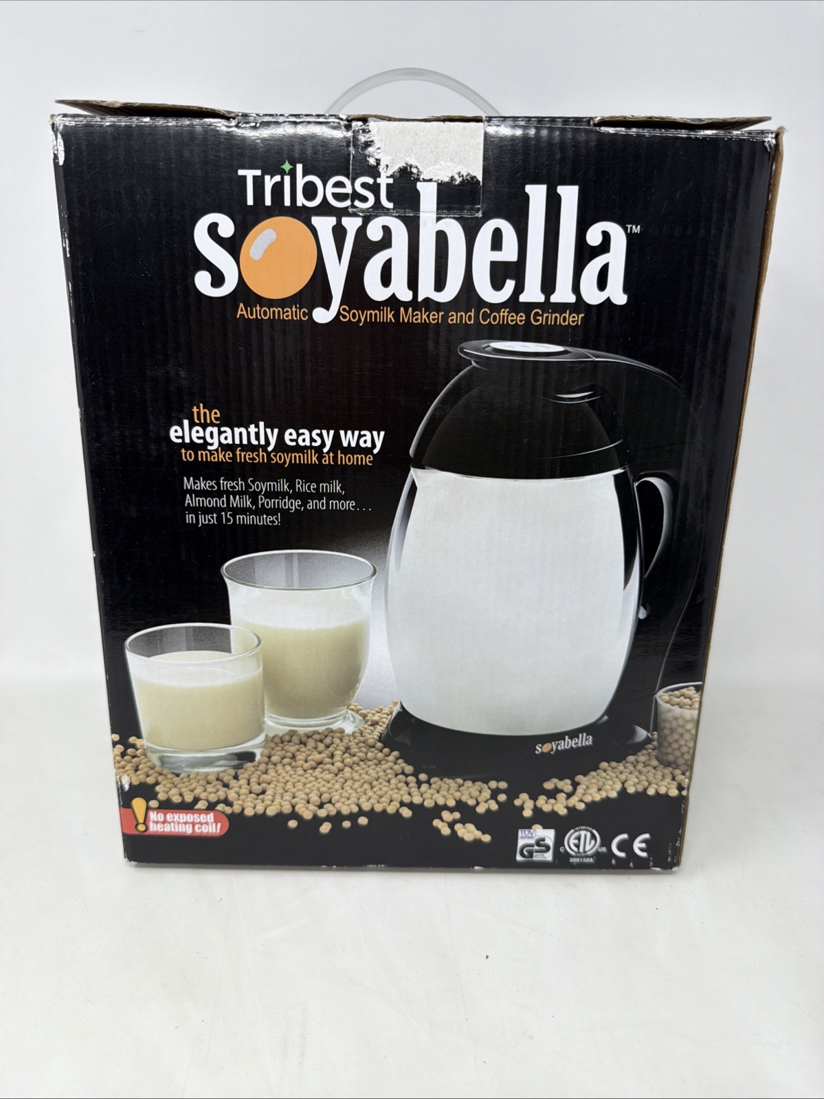 Tribest Soyabella SB-130 Plant-Based Nut Soy Milk Maker Stainless Steel NOB
