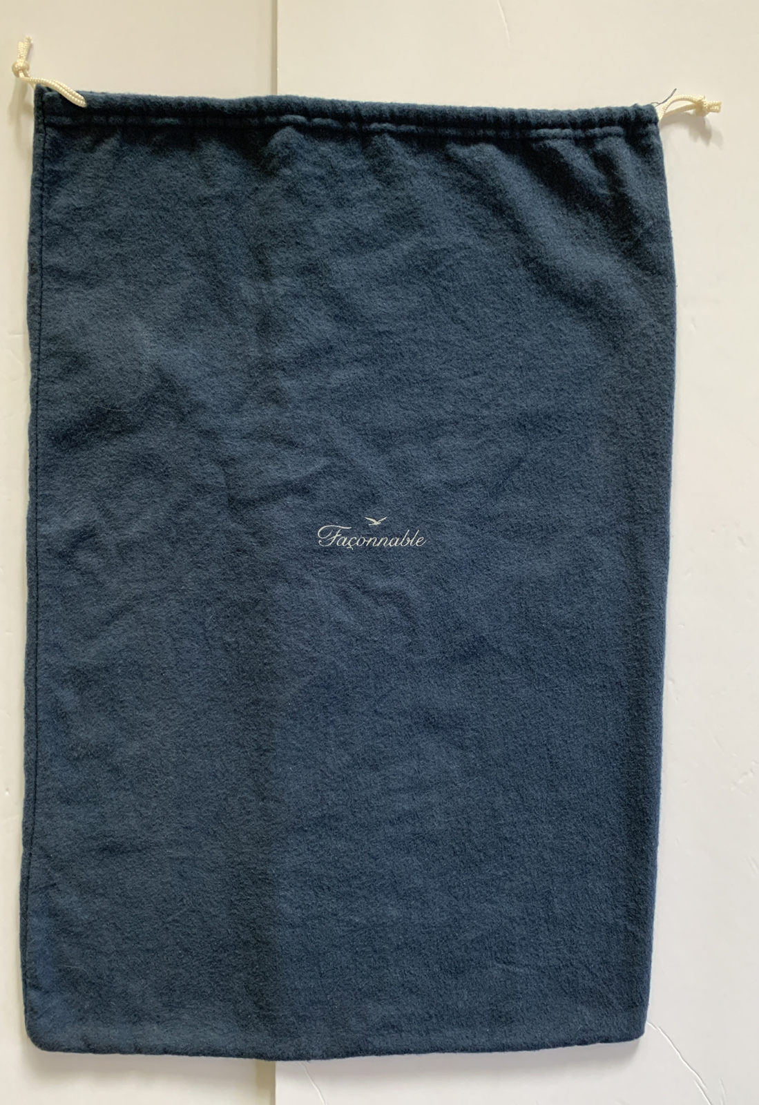 Faconnable blue drawstring dust bag Approximately 15 X 22 Inches