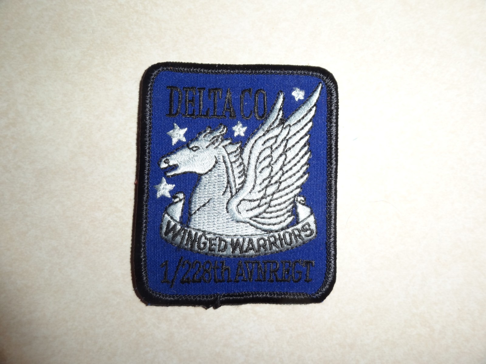 US MILITARY PATCH ARMY POCKET WINGED WARRIORS SEW ON