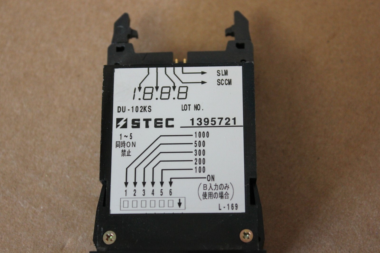 STEC Digital Mass Flow Controller Readout Panel Meter DU-102KS