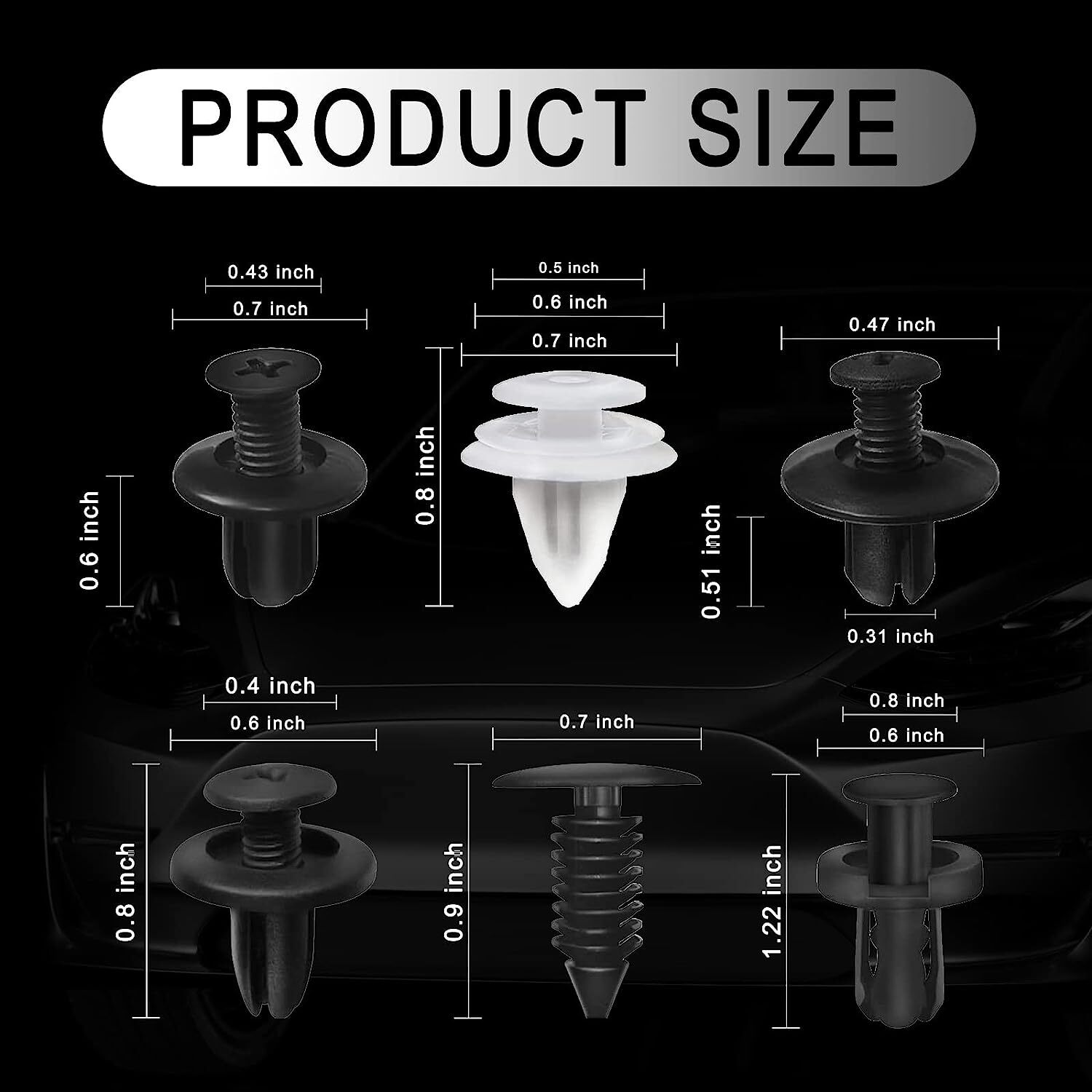 For Mazda Push Pin Rivet Bumper Door Trim Panel Retainer Clip Fastener 6 SizesUS