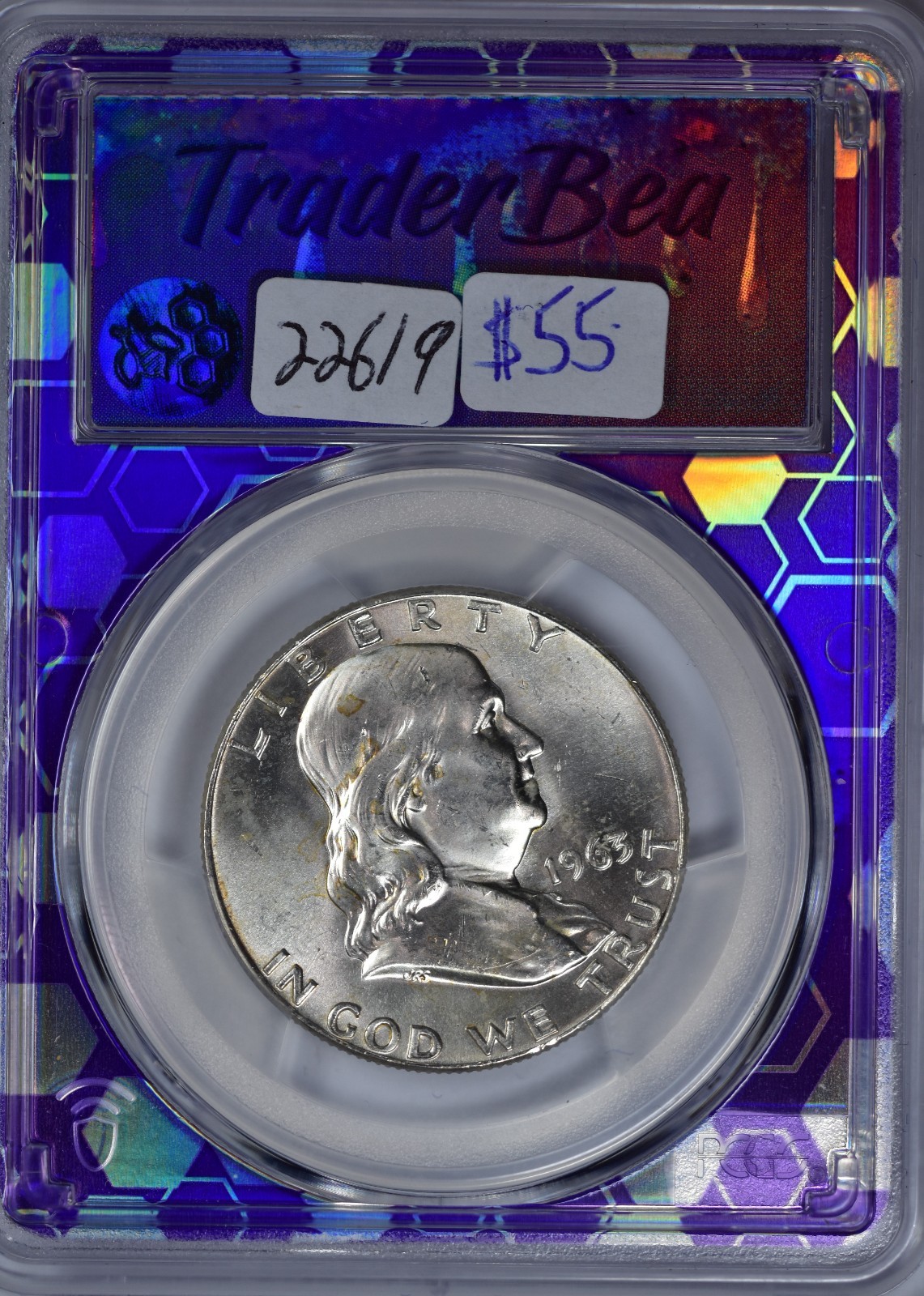 PCGS 1963-D MS64 SILVER Franklin Half Dollar
