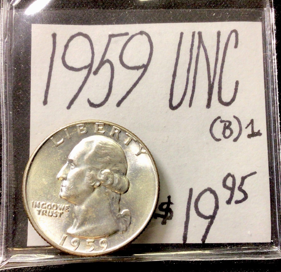 1959 D  Washington Silver Quarter (UNC) Uncirculated! ENN Coins