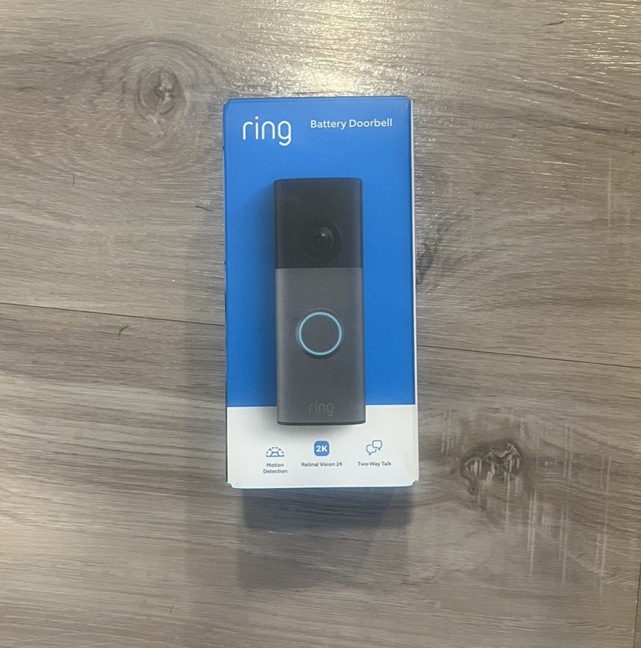 Ring Battery Doorbell 2nd Gen (newest model) 2K Speckled Gray [NEW] [MSRP $100]