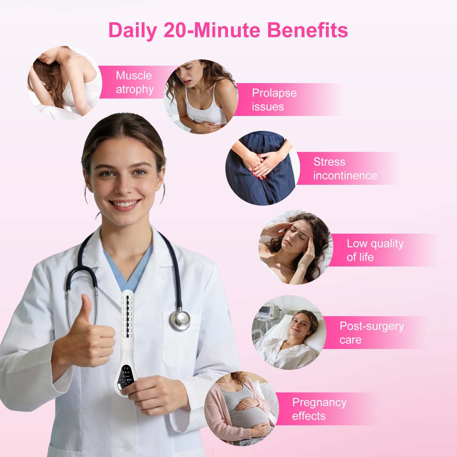 Non-Surgical Vaginal Tightening Therapy Device Thermal Microcurrent Treatment
