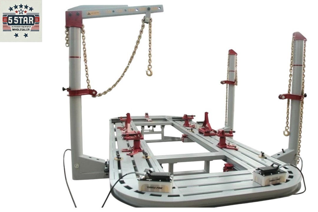FREE SHIPPING new 22 Feet Long Auto Body Shop Frame Machine + 3 TOWERS 360 MOVE