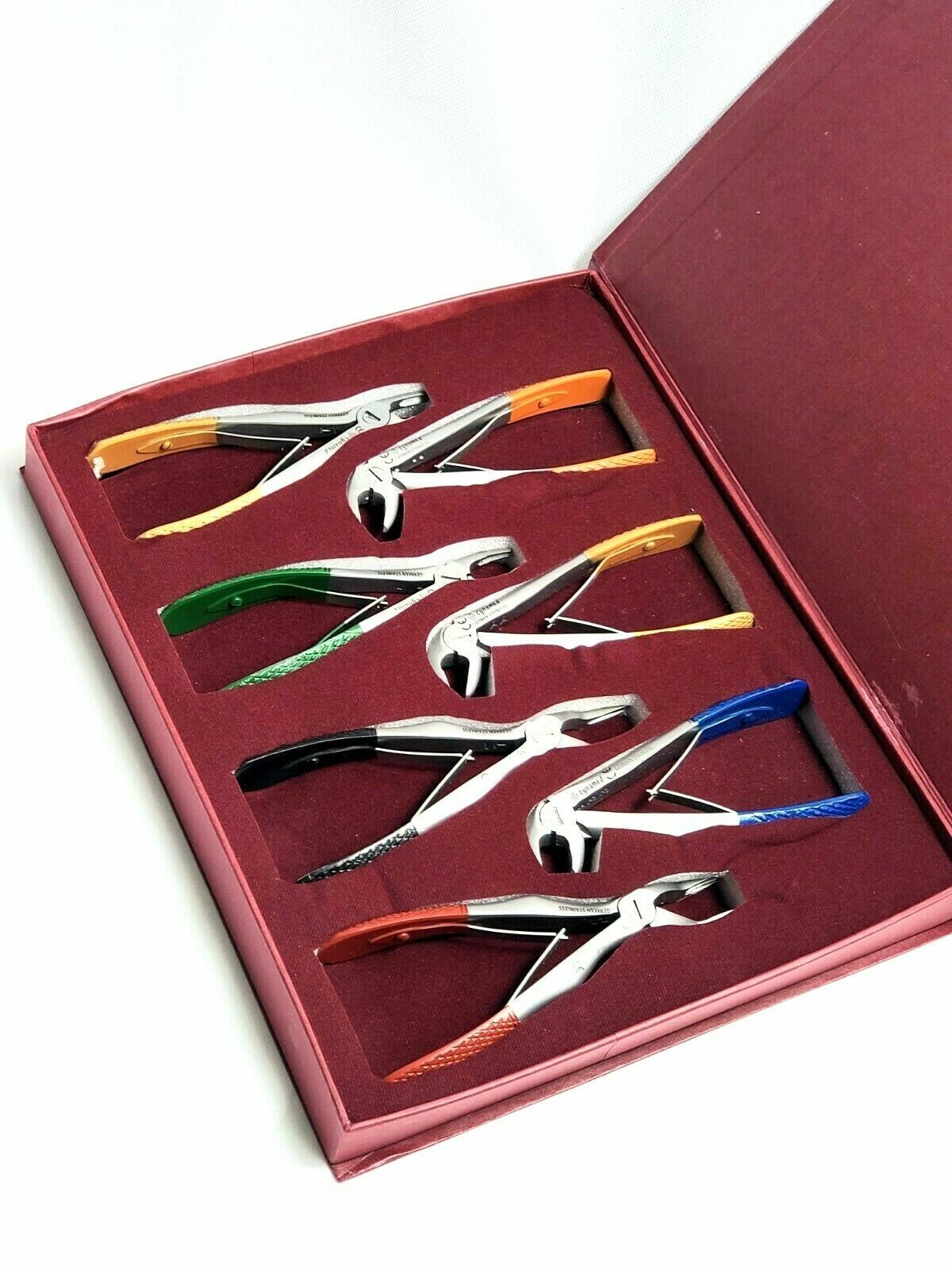German Pedo Extracting Forceps 7pc Kelin Set Dental Instruments Children-W/KIT