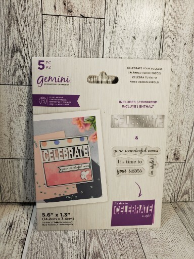 CSD1 Crafters Companion Celebrate Your Success Word Cut-In Die And Stamp Set New