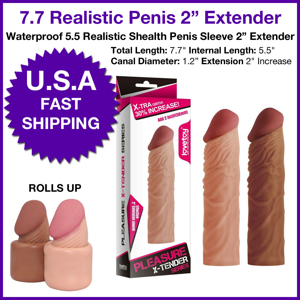 Lovetoy Condones Reuzable Manga Realista Suave Texturizado Masculinos Extensión