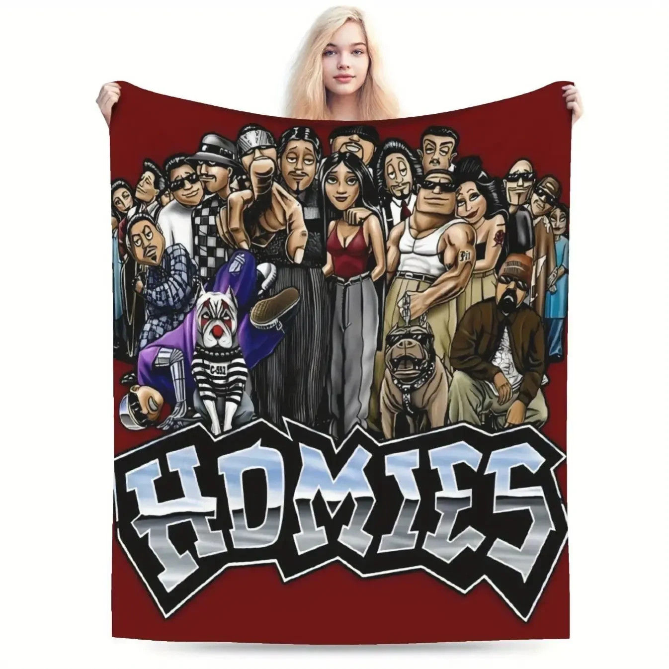 Cute Homies Friendship Flannel Blanket | Cozy Aesthetic Gift for Her