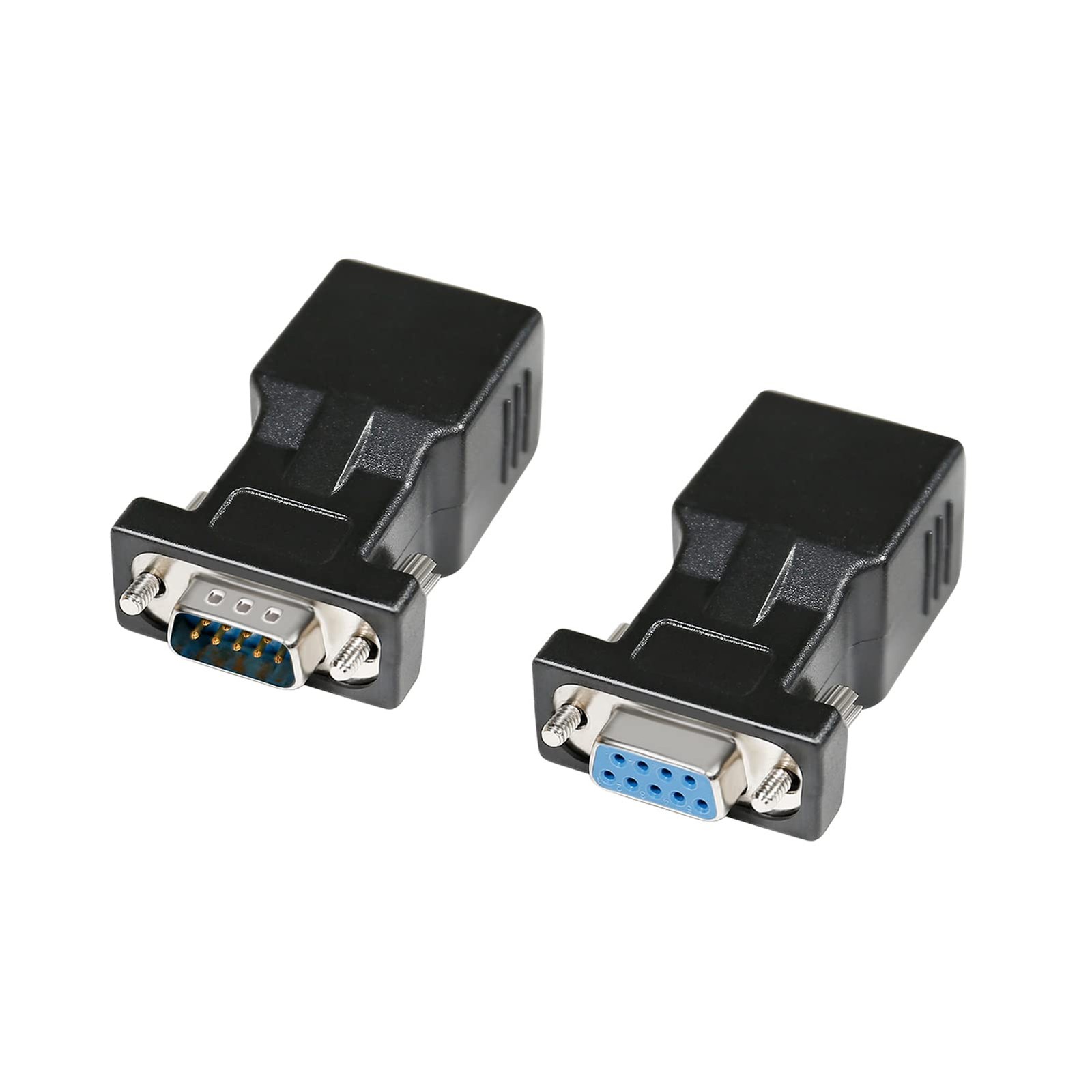 DTECH RS232 DB9 to RJ45 Serial male and female RJ45, black