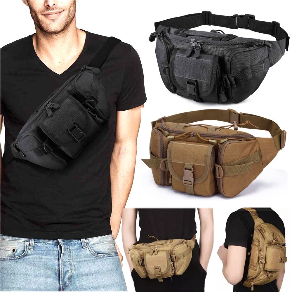 Tactical Fanny Pack Bumbag Waist Bag Military Hip Belt Hiking Fishing Outdoor