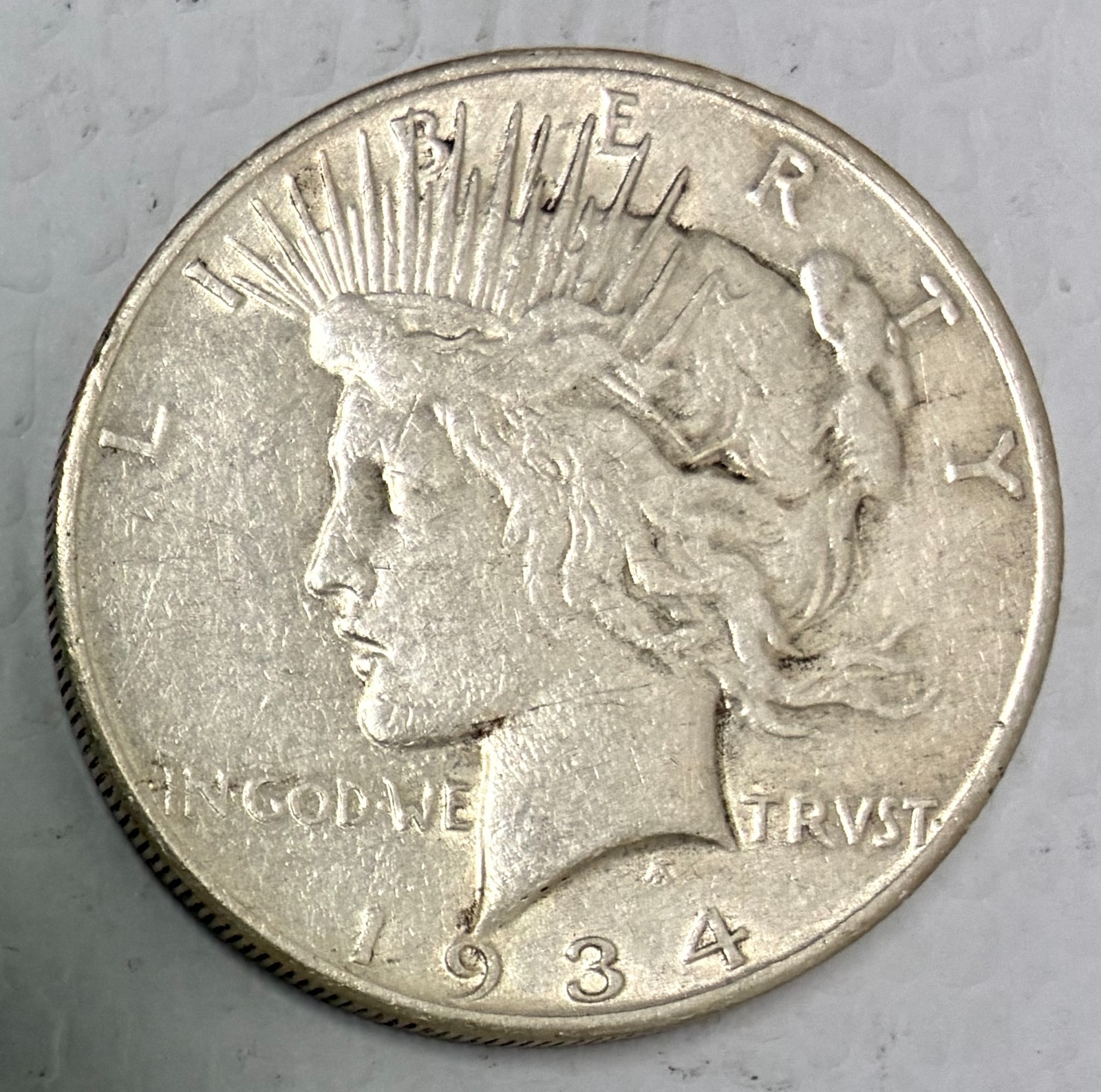 1934-S Peace Dollar, VF+ Condition, Better Date!