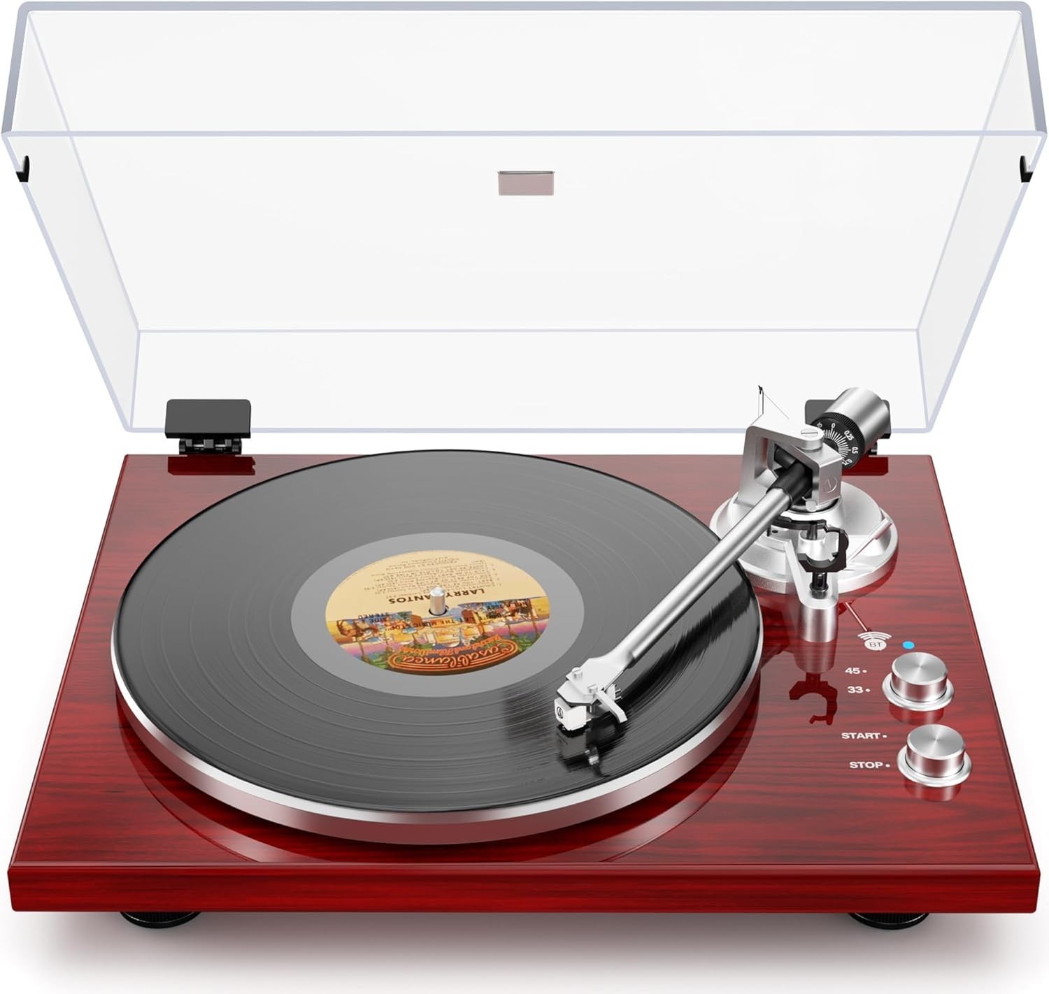 Belt Drive Turntable for Vinyl Record Player,Connect with Bluetooth Speakers