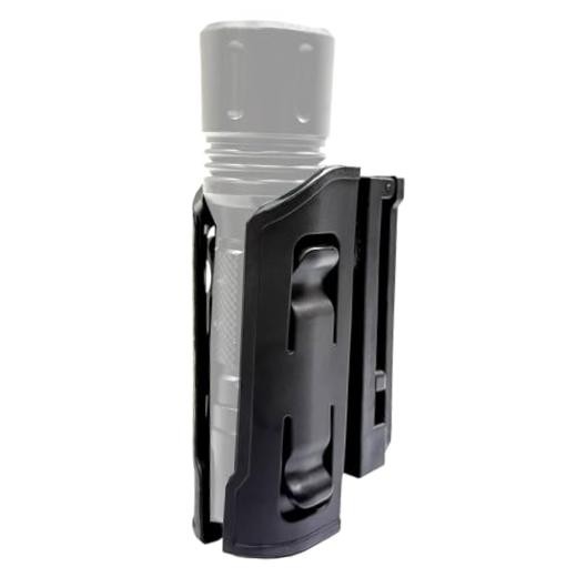 Quick Draw Tactical Flashlight Holster, Rotatable Tactical Molle Light Holder