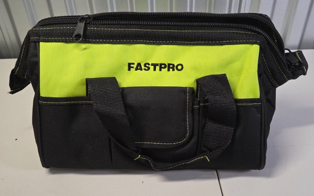 FASTPRO Multiple-Piece Home Tool Kit with 12" Tool Bag - Green Household Set