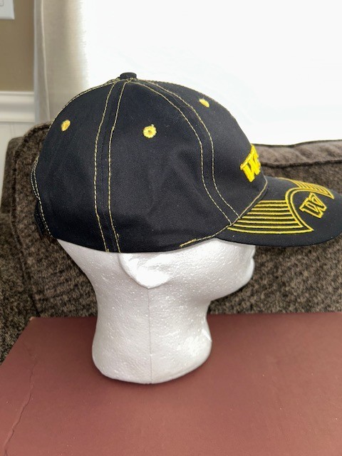 Warrior Custom Golf.com Strapback Hat Cap Black / Yellow Adjustable Embroidered