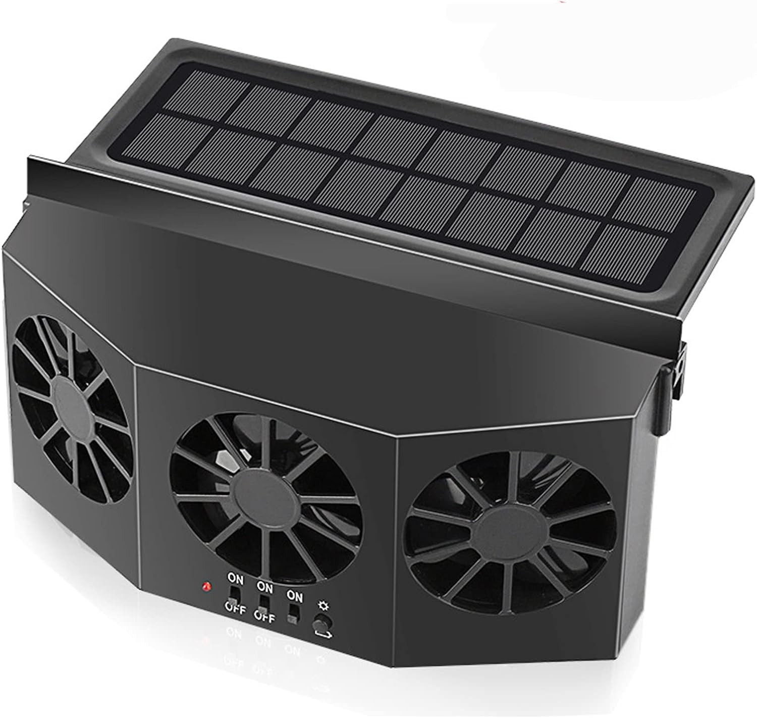 CYDZSW Car Solar Powered Window Exhaust Fan, Black | Air Purifier, Solar Power