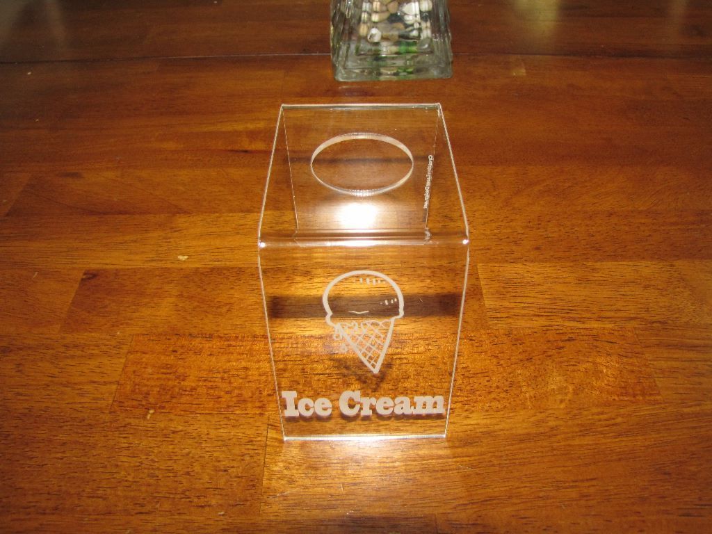 Custom Engraved Acrylic Single Snow Cone Holder