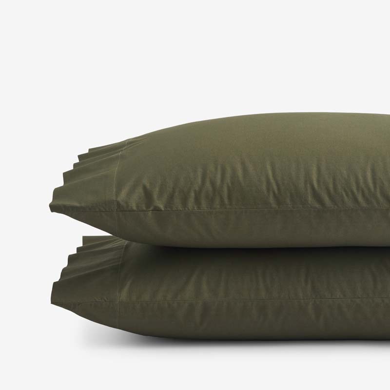 Solid Garment Washed Cotton Percale Pillowcase Set-TheCompanyStore|61814