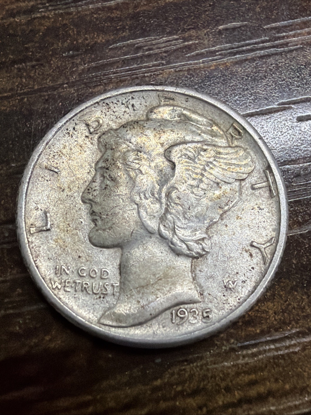 1935 Mercury Dime - Actual Coin Same Day Shipping Good Bargain