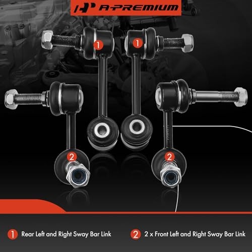 Set of 4, Front & Rear Sway Bar Links Kit Stabilizer Bar Links Compatible