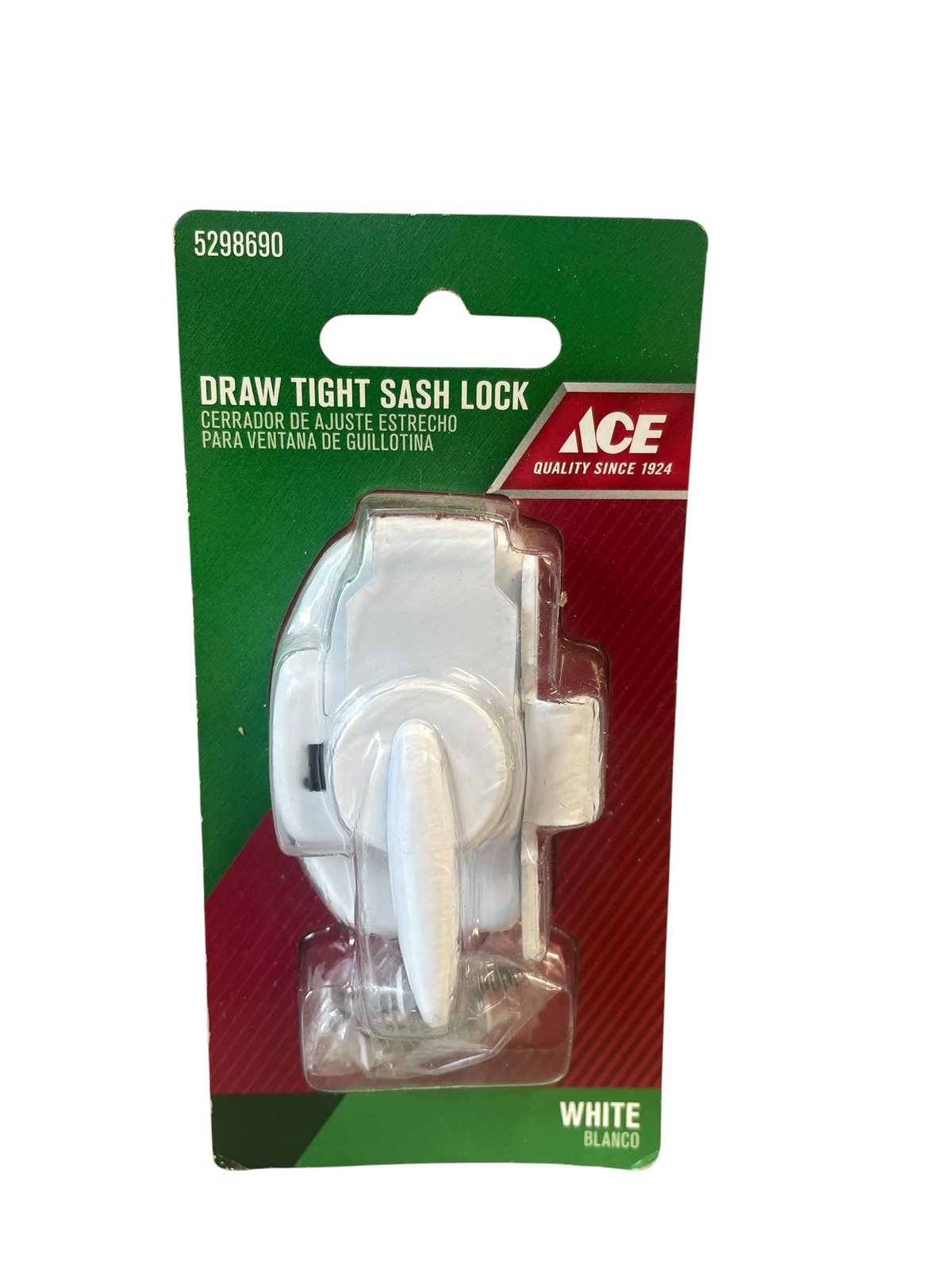 ACE Draw Tight Sash Lock White Window Security Latch 5298690