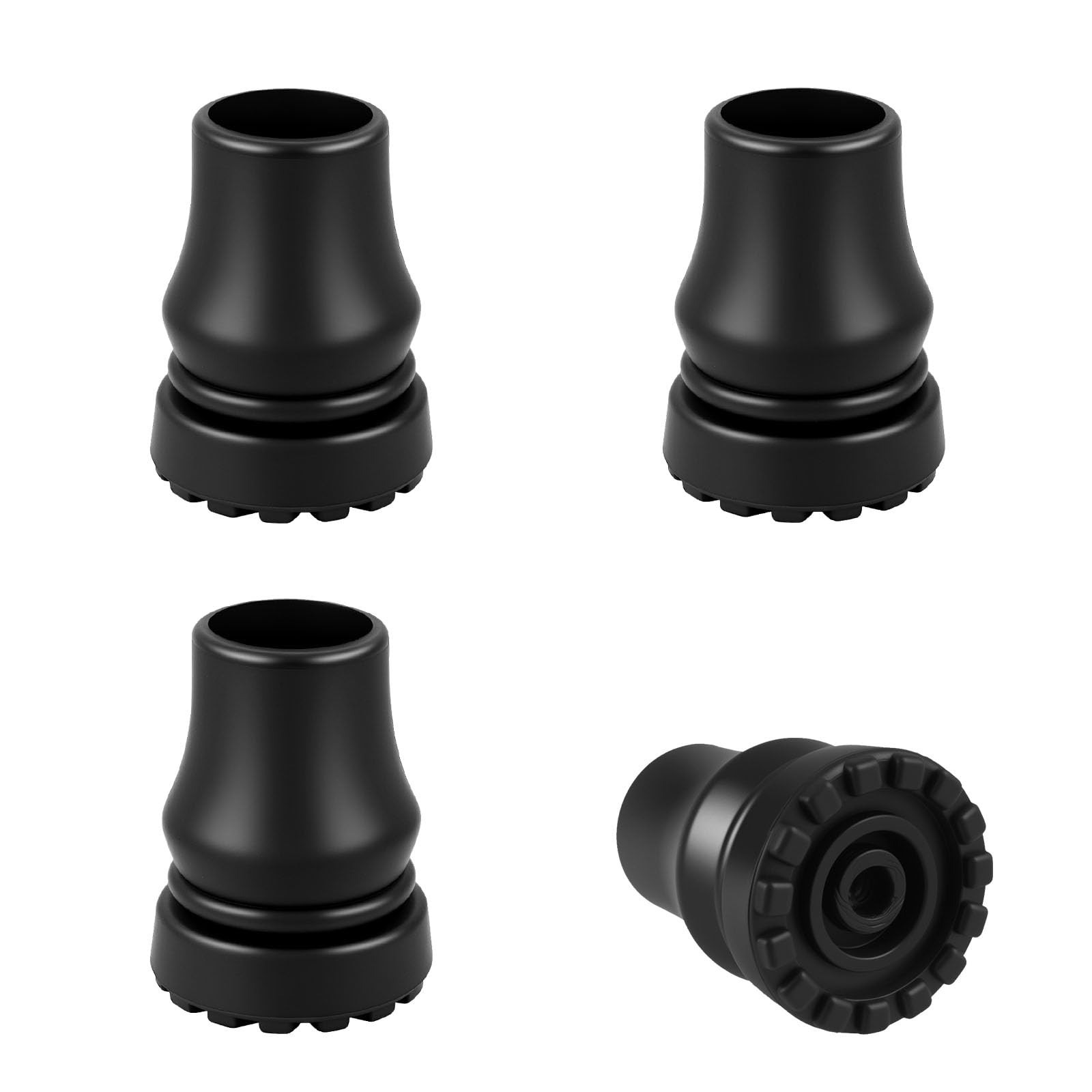 3/4 Inch Heavy Duty Rubber Cane Tips Non Slip Crutch Walking Stick Replace