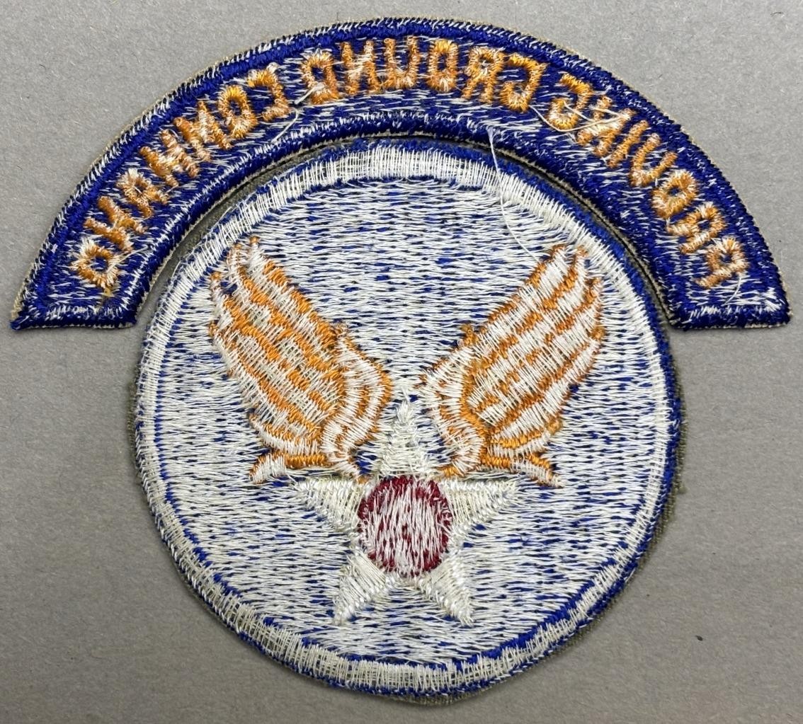 G W Lawrence WW 2 US Army Air Force Proving Ground Command Patch & Tab Inv 44-7