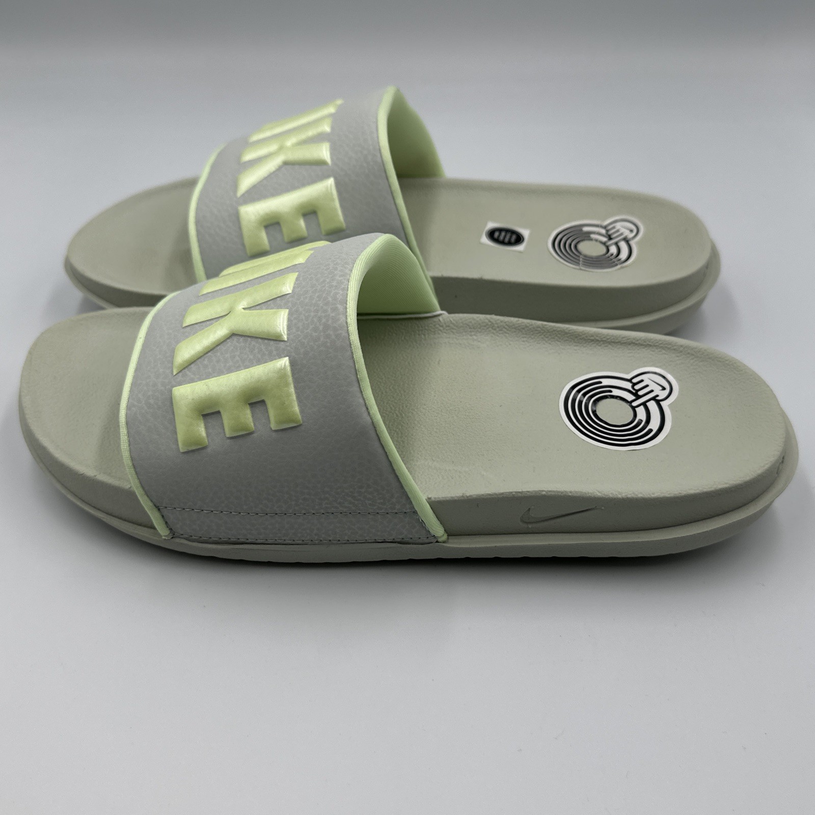 Nike Offcourt Slide - Light Silver / Barely Volt - BQ4632-013 - Women's **NEW**