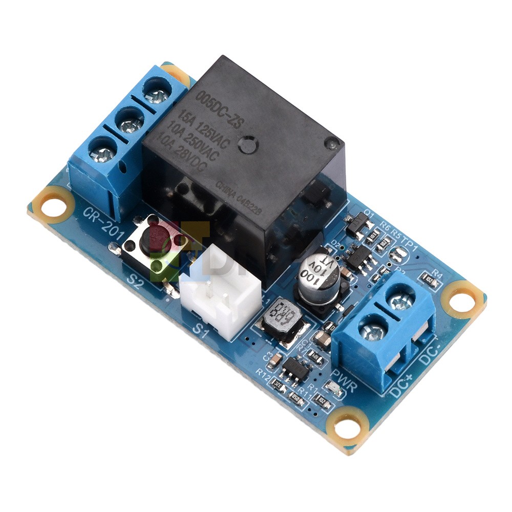 DC 5-28V Wide Voltage 1-Channel Single Button Bistable Self-Locking Relay Module