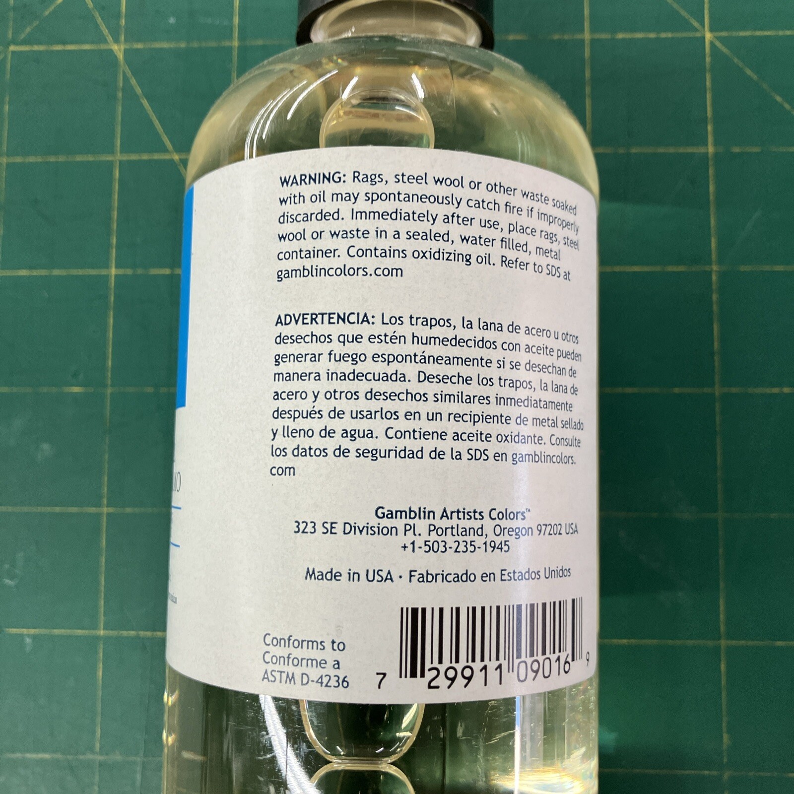 Gamblin Safflower Oil - 500 ml