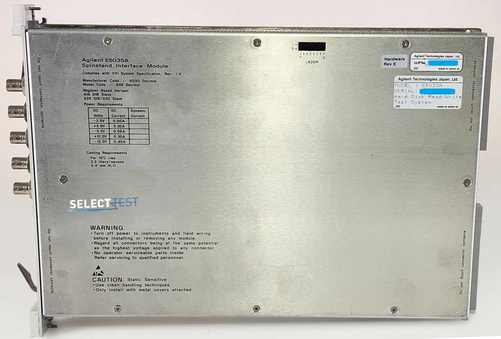 AGILENT (HP) E5035A SPINSTAND INTERFACE VXI MODULE ****LOOK**** (REF.: 366N)