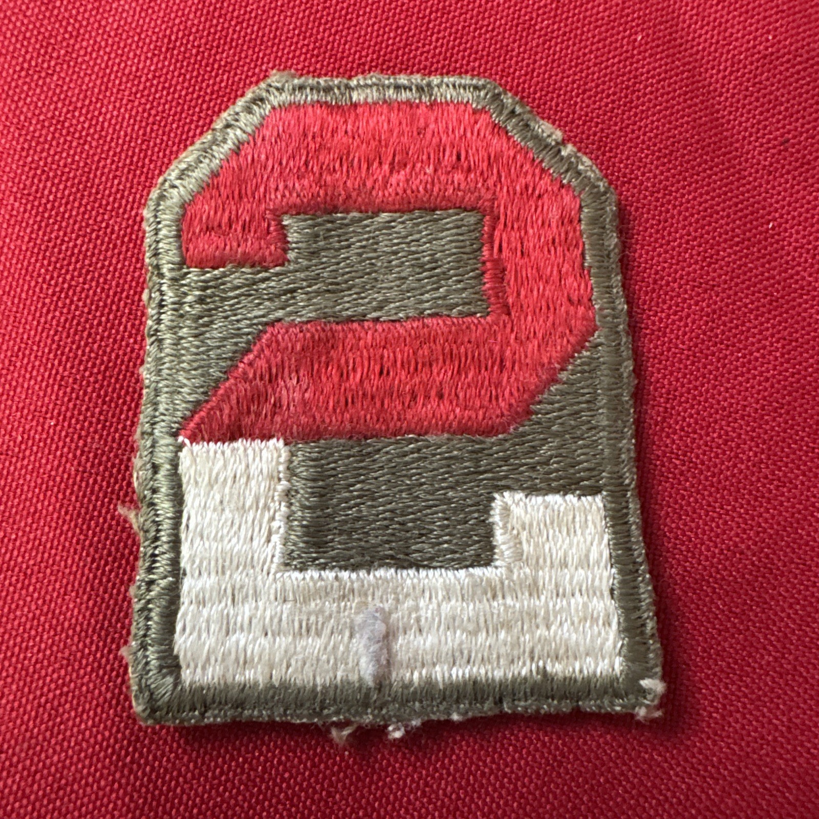 WWII U.S. 2ND ARMY Patch, Uniform Removed E192