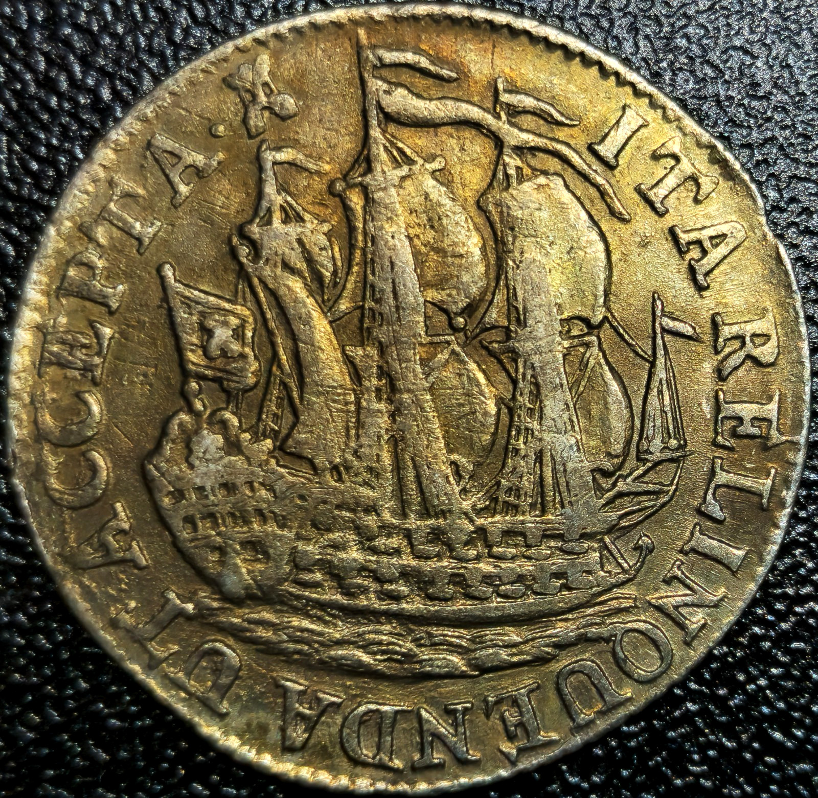 6 Stuivers 1785 Two Anchors"Cabled Edge Province Of Zeeland Dutch Only 253K Rare