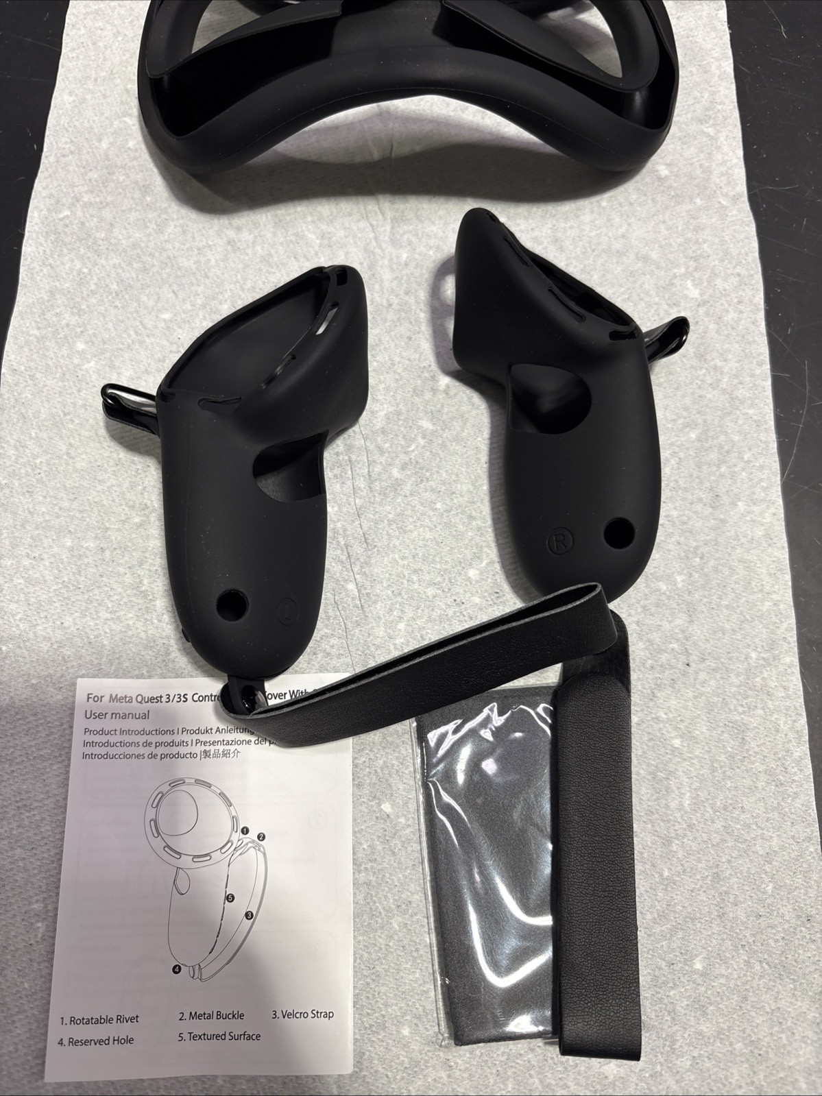 Oculus Meta Quest 3-3S VR Controller Grip Cover Black