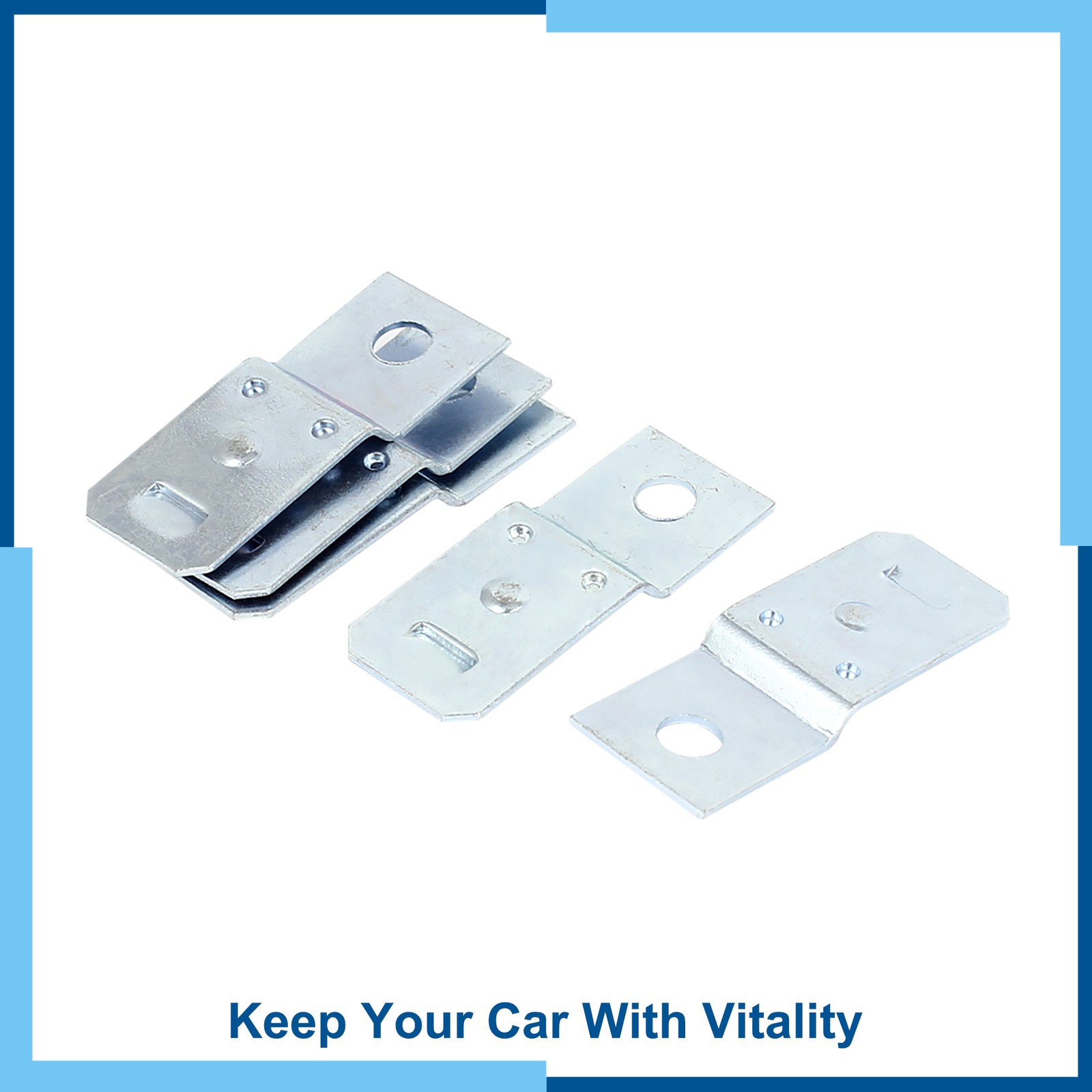 Universal Pack(5) 5mm Automotive Relay Bracket Replacement Silver Tone
