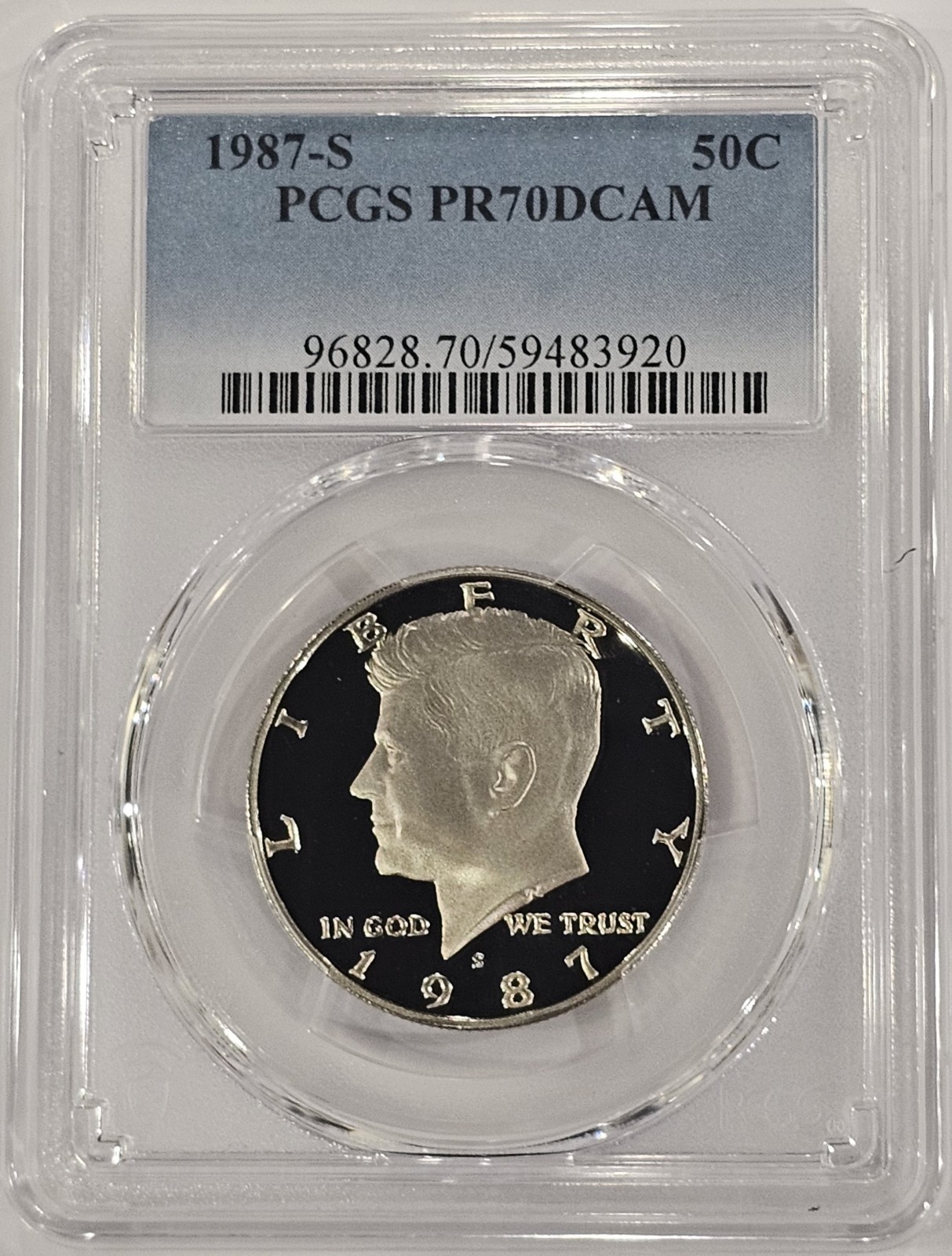 1987-S Kennedy Half Dollar PR70 DCAM