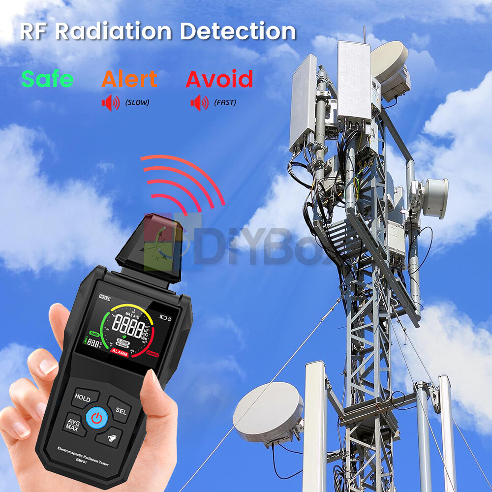 Digital EMF Meter X,Y,Z VA Color Screen Home Electromagnetic Radiation Detector