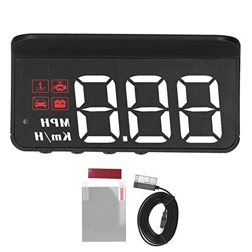 Car, HUD Display Windshield Projector Multi‑Function Gauge Warning Alarm