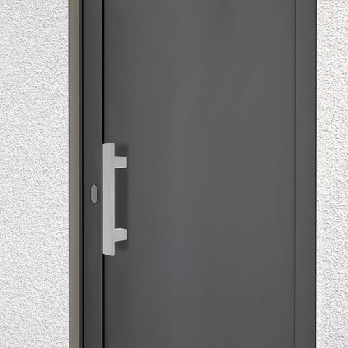 H-Shaped Glass Door Pull Handle, Double-Sided Design, Stainless Steel