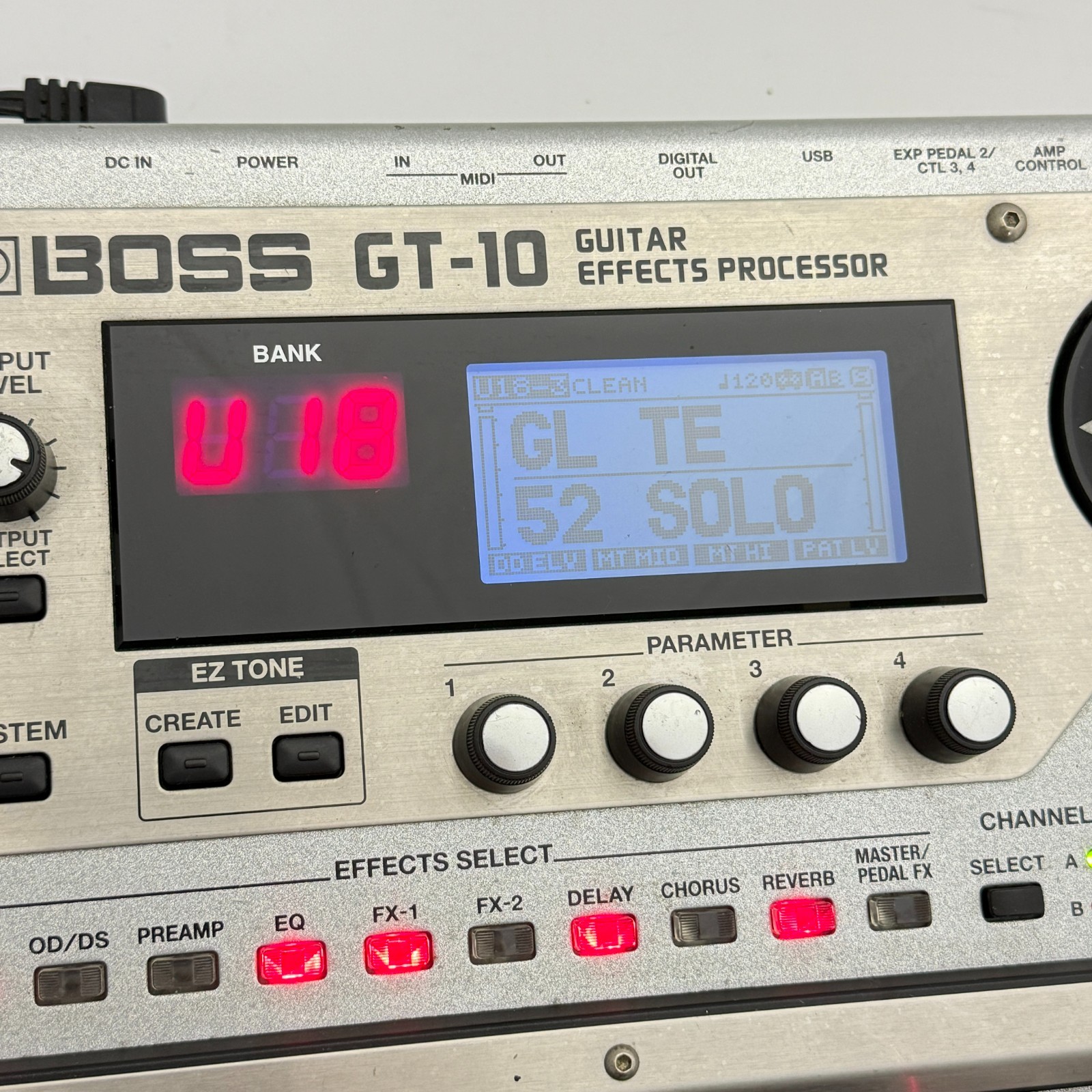 Boss GT-10 Guitar Multi Effects Floor Processor Pedal Board With Adapter #0200