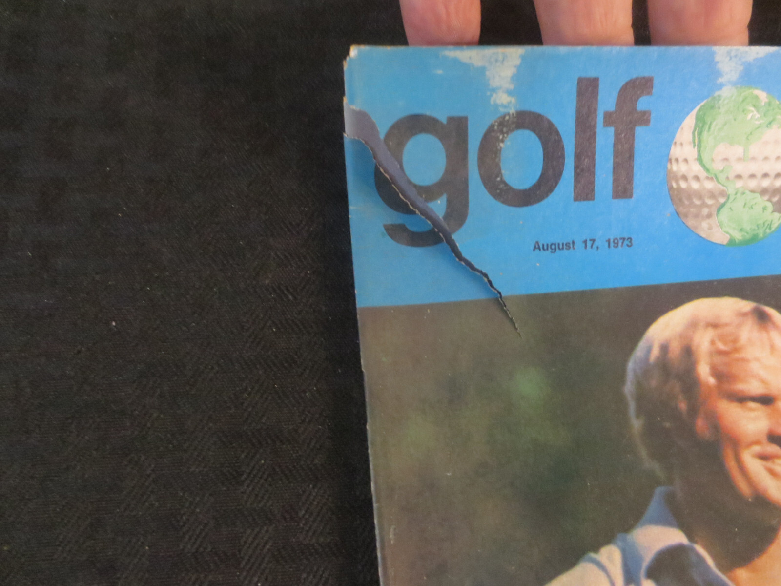 Jack Nicklaus Golf World August 17, 1973 Tear on top front
