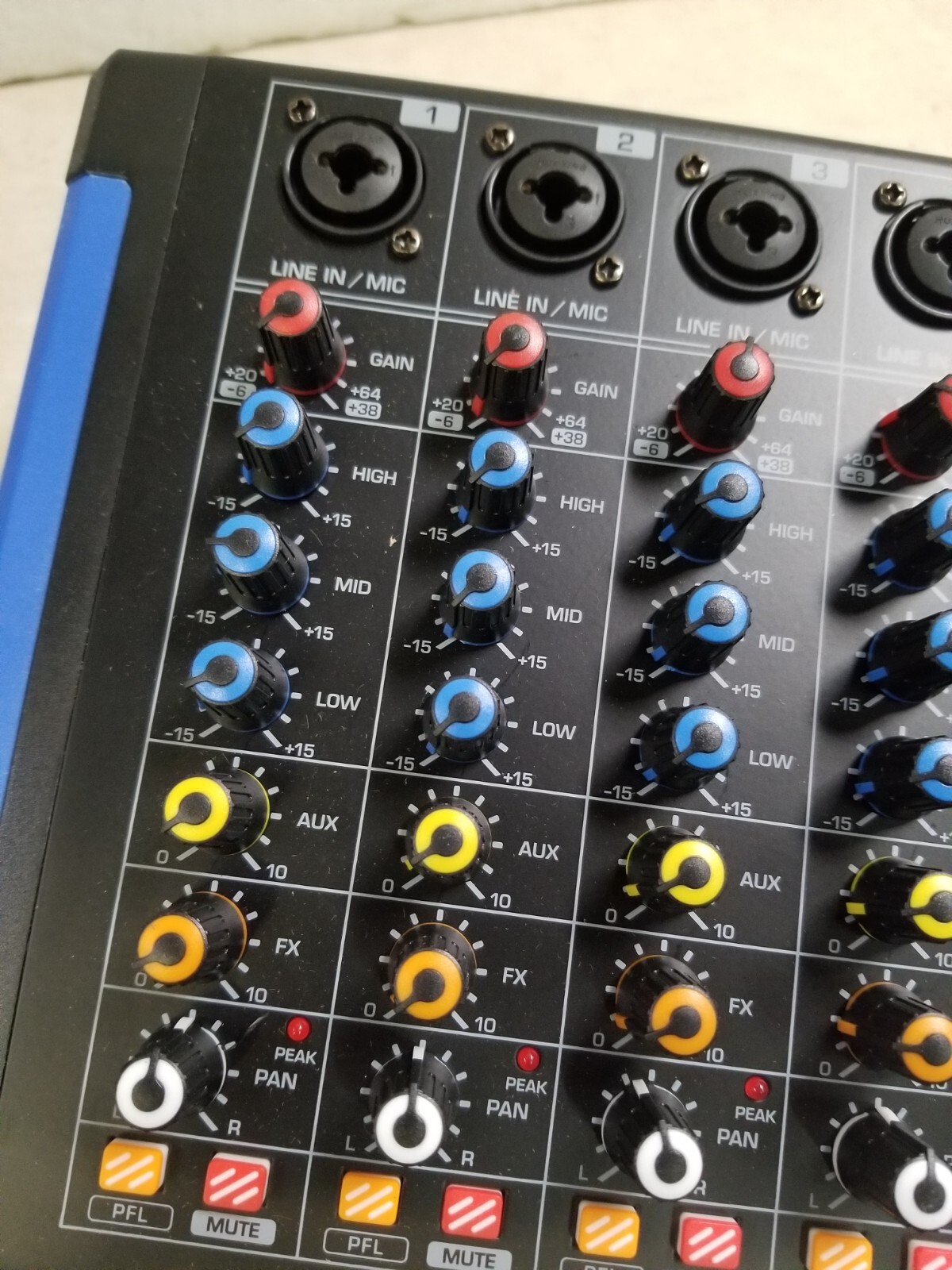 Pyle PMXU46BT 4 Ch. Studio DJ Controller Audio Mixer w/ Equalizer