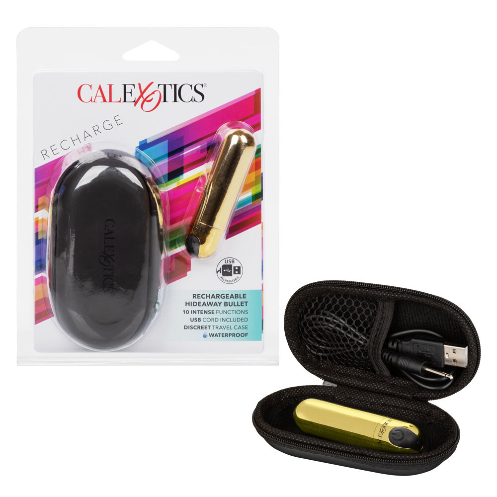 CalExotics Hideaway Bullet Rechargeable Vibrator Vibe Gold
