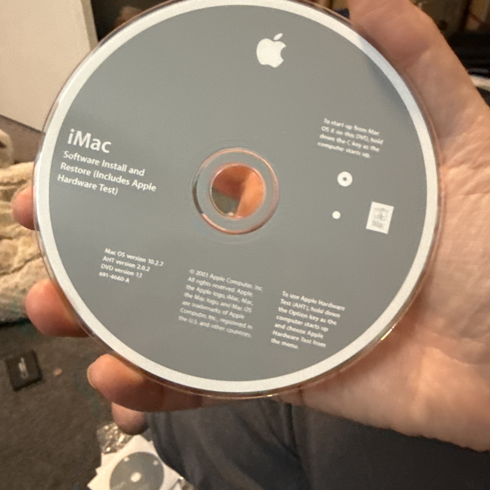 2003 iMac Software Install And Repair Disc New In Sleeve Mac iOS 10.2.7 691-4660