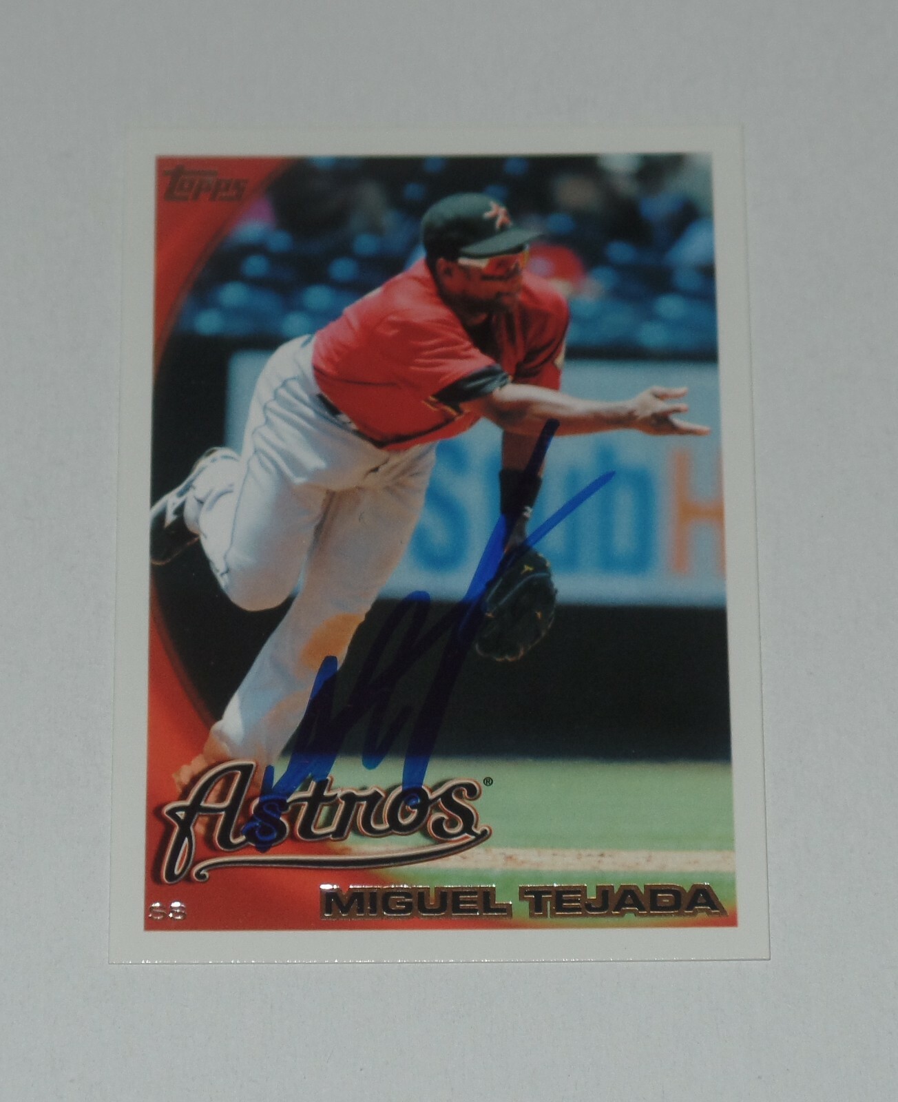 MIGUEL TEJADA SIGNED AUTO'D 2010 TOPPS CARD #160 HOUSTON ASTROS GIANTS PADRES
