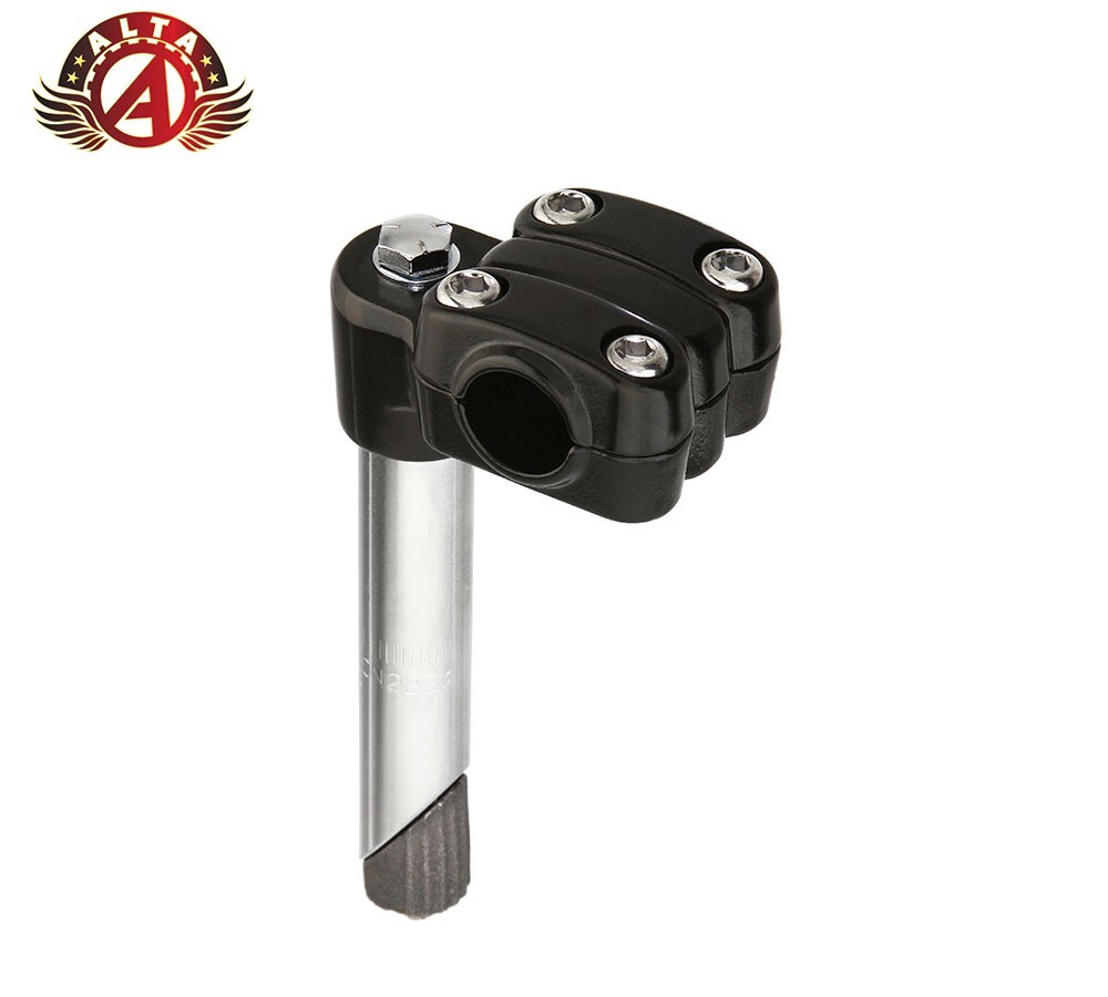 VINTAGE 4" LONG ALLOY BMX BICYCLE STEM (QUILL DIAMETER 22.2MM) IN BLACK.