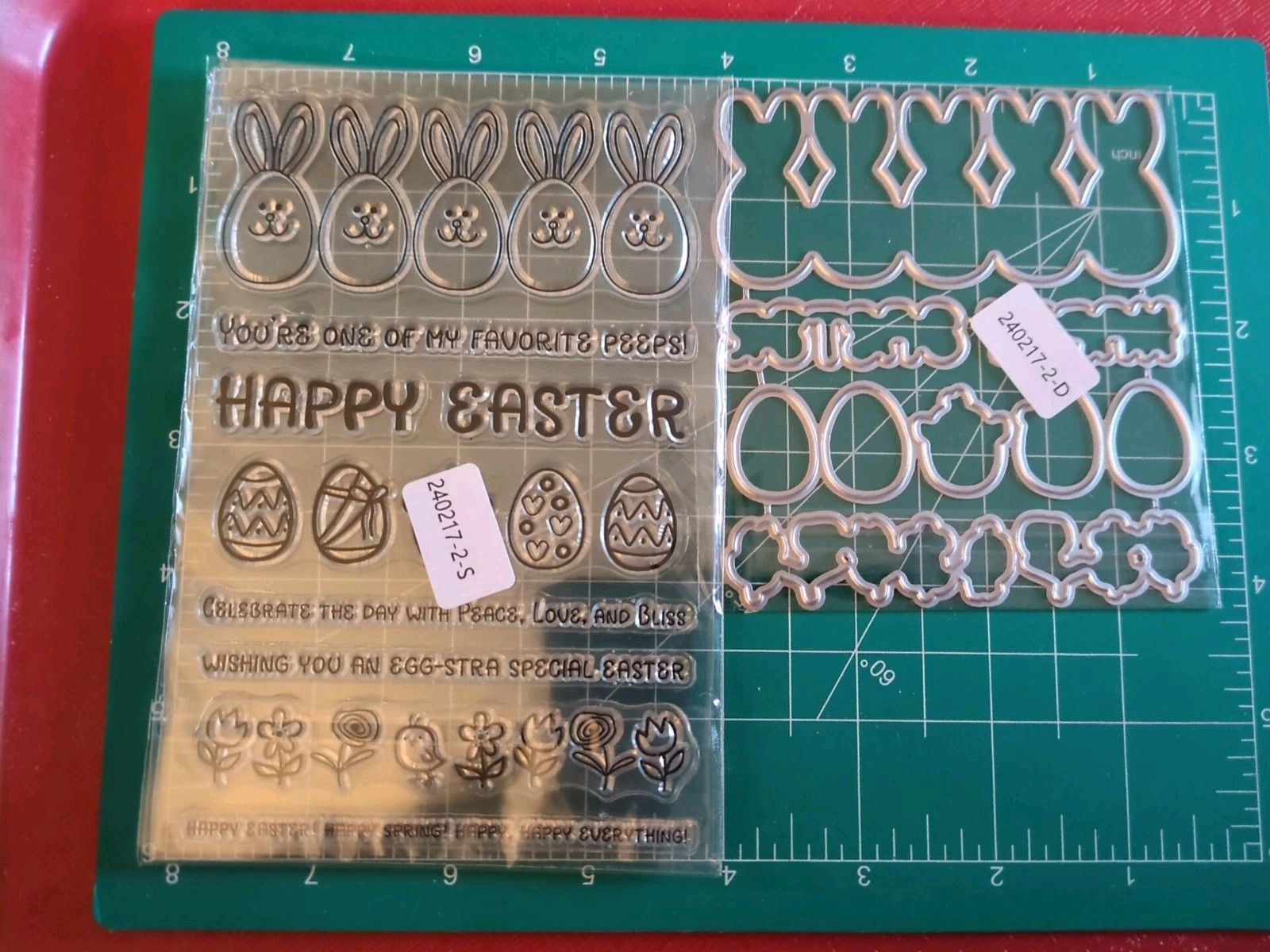 Metal Die Cut Tool 4 Sizzix Easter Bunny Egg Chocolate Chick AND Acrylic Stamp